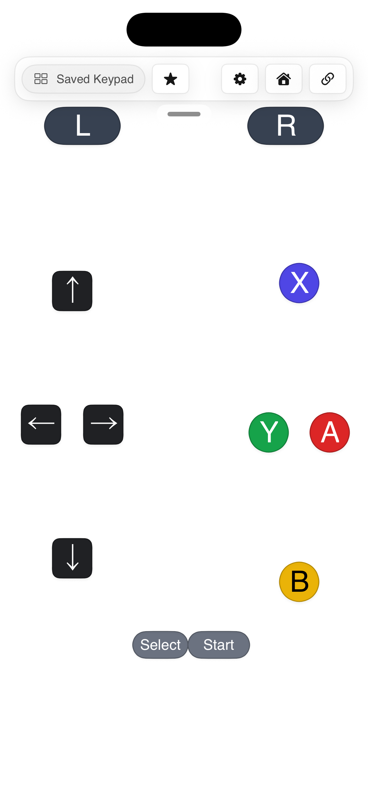 Thumble iPhone controller in portrait orientation
